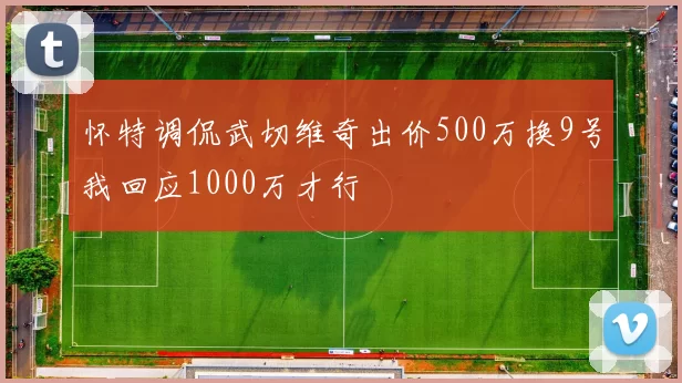 怀特调侃武切维奇出价500万换9号我回应1000万才行